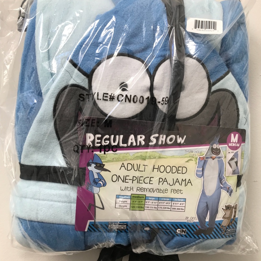 Adult Regular Show Hodded Onesie Pajamas! Unisex - Picture 2 of 8